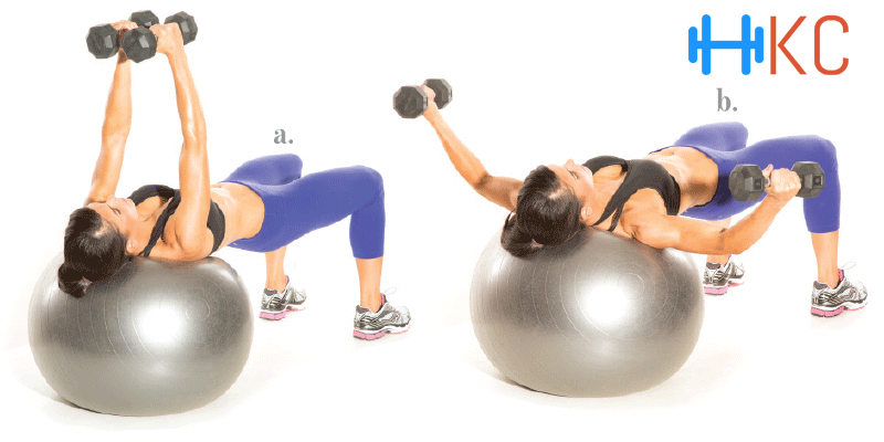 How to perform Dumbbell Fly on STABILITY BALL