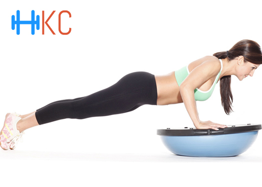 Push up on Bosu