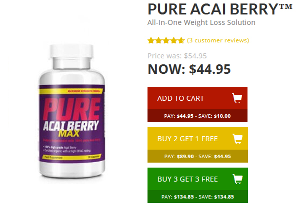 Pure Acai Berry max order