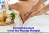 The Right Questions to Ask Your Massage Therapist